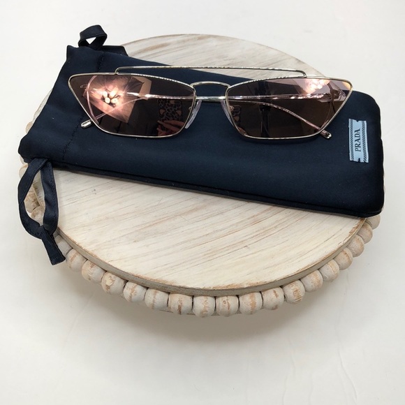 Prada Ultravox Silver PR64US Cat Eye Sunglasses - Picture 2 of 9